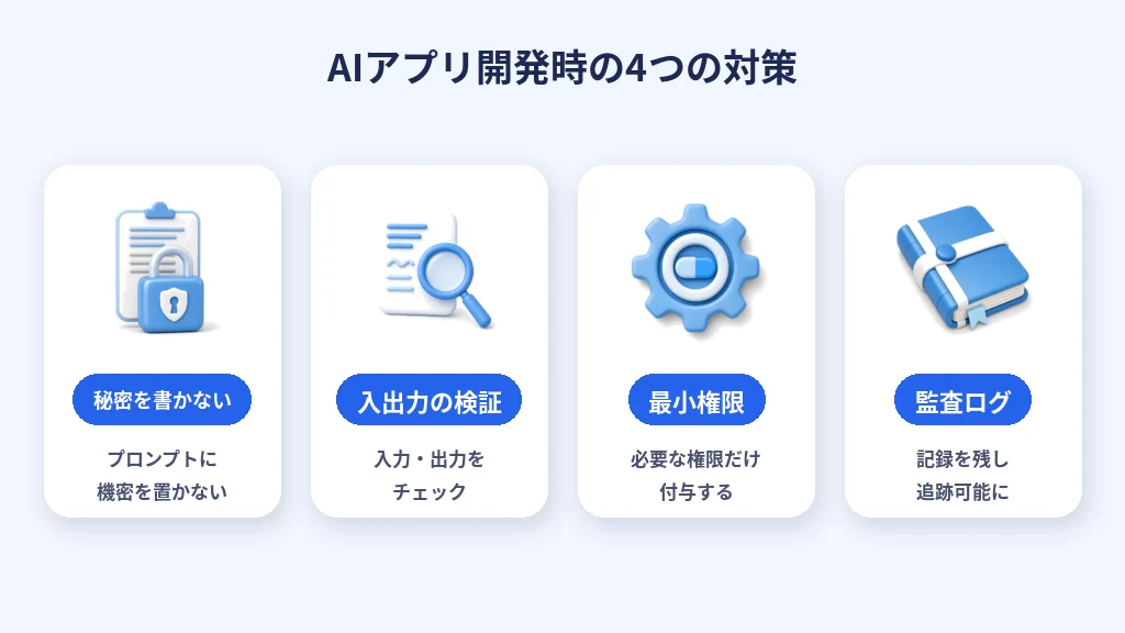AIアプリ開発時の4つの対策