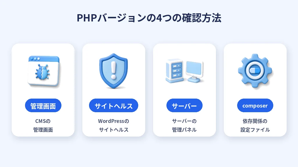 PHPバージョンの4つの確認方法