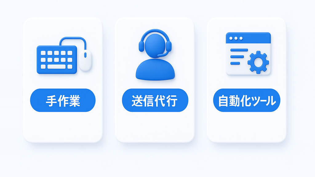 フォーム営業の3つの進め方の違い